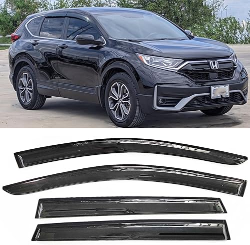 Miniatura 8 de Viseras adhesivas para ventana, protectores de lluvia para Hyundai Tucson 2016-2021, juego de 4 piezas de deflectores de viento solar, pantalla