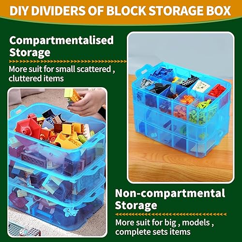Miniatura 2 de Caja de almacenamiento para Lego, organizador de almacenamiento apilable con 30 compartimentos para Lego, almacenamiento para muñecas Barbie,