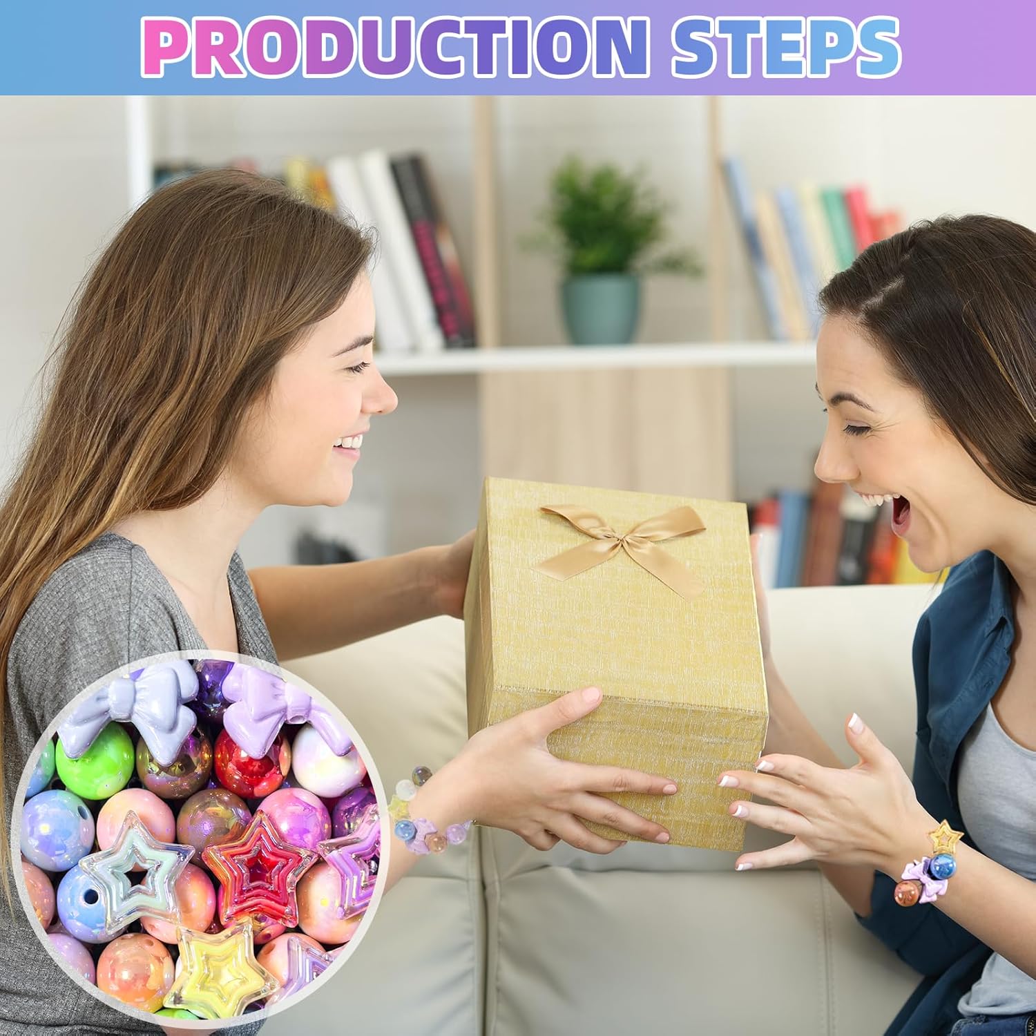 253 Pieces Beads for Pens - Acrylic Loose Beads Bulk Set - Beads Kit for Crafts - Fit for Jewelry Making, Bracelets, Beadable Pens, and Focal Bead - Cute Bead for DIY Supplies - Image 7