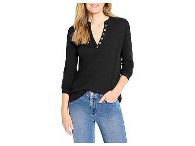 NIC+ZOE Long Sleeve Henley T-Shirts Women