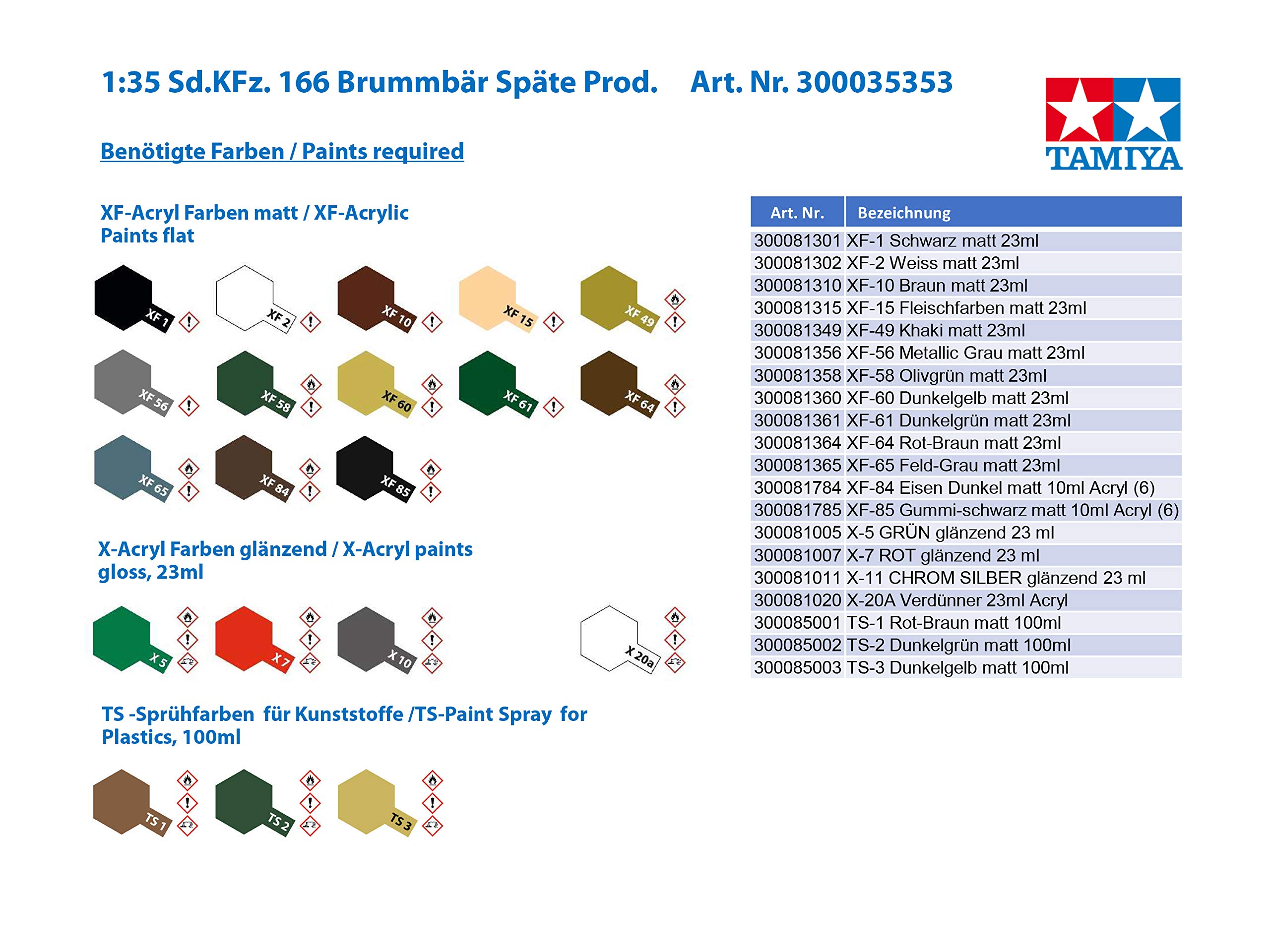 TAMIYA 300035353 Czołg