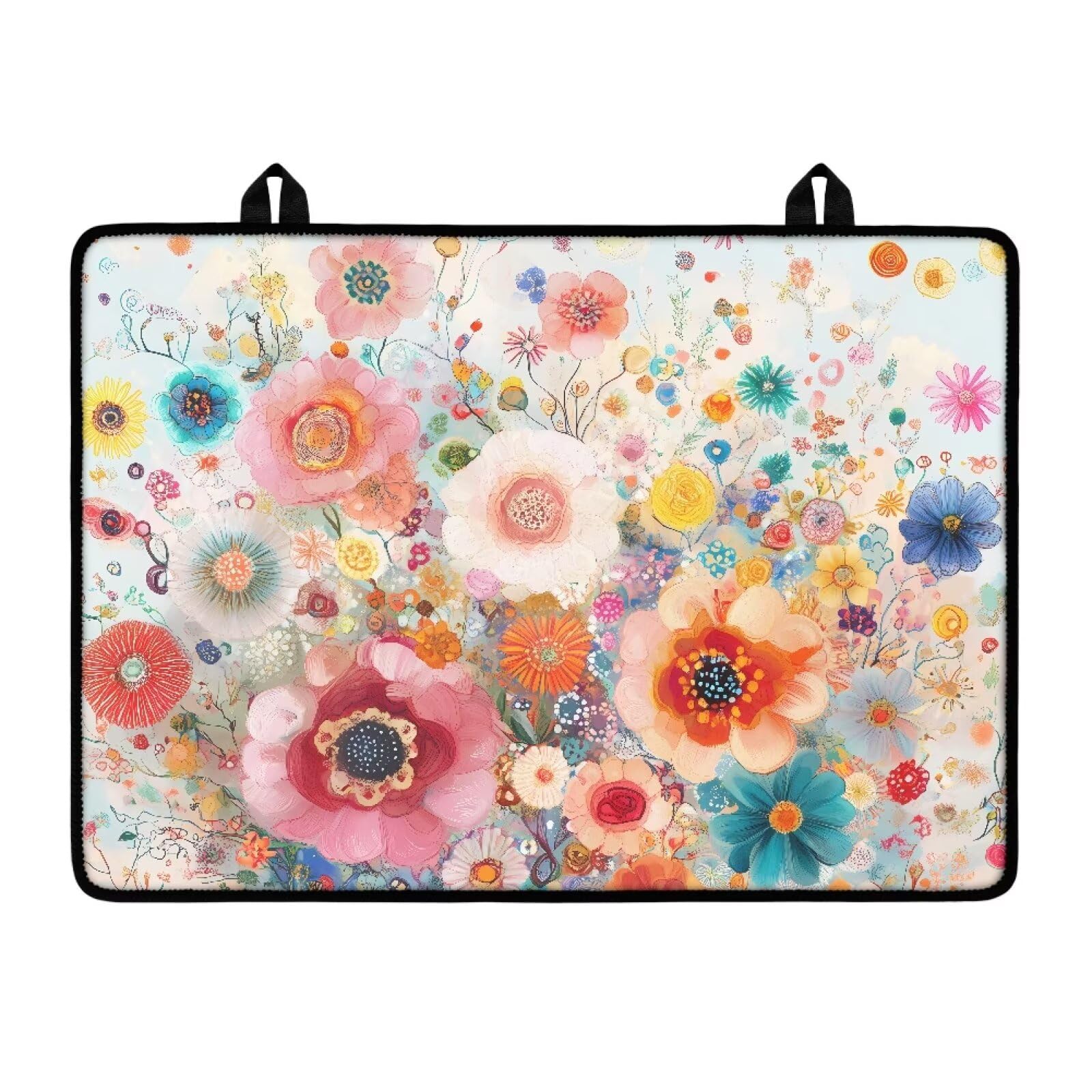 Vintage Flower Extra Large Stove Top Cover for Electric, Ceramic Glass Electric Stove Top Cover, Range Protector for Gas Burners, Dish Drying Mat for Kitchen, Washable(30"x21")