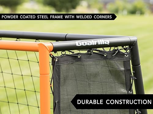 Miniatura 5 de Goalrilla Striker - Entrenador de rebote de fútbol con red de rebote y portería de doble cara, ultra sensible, tamaño grande