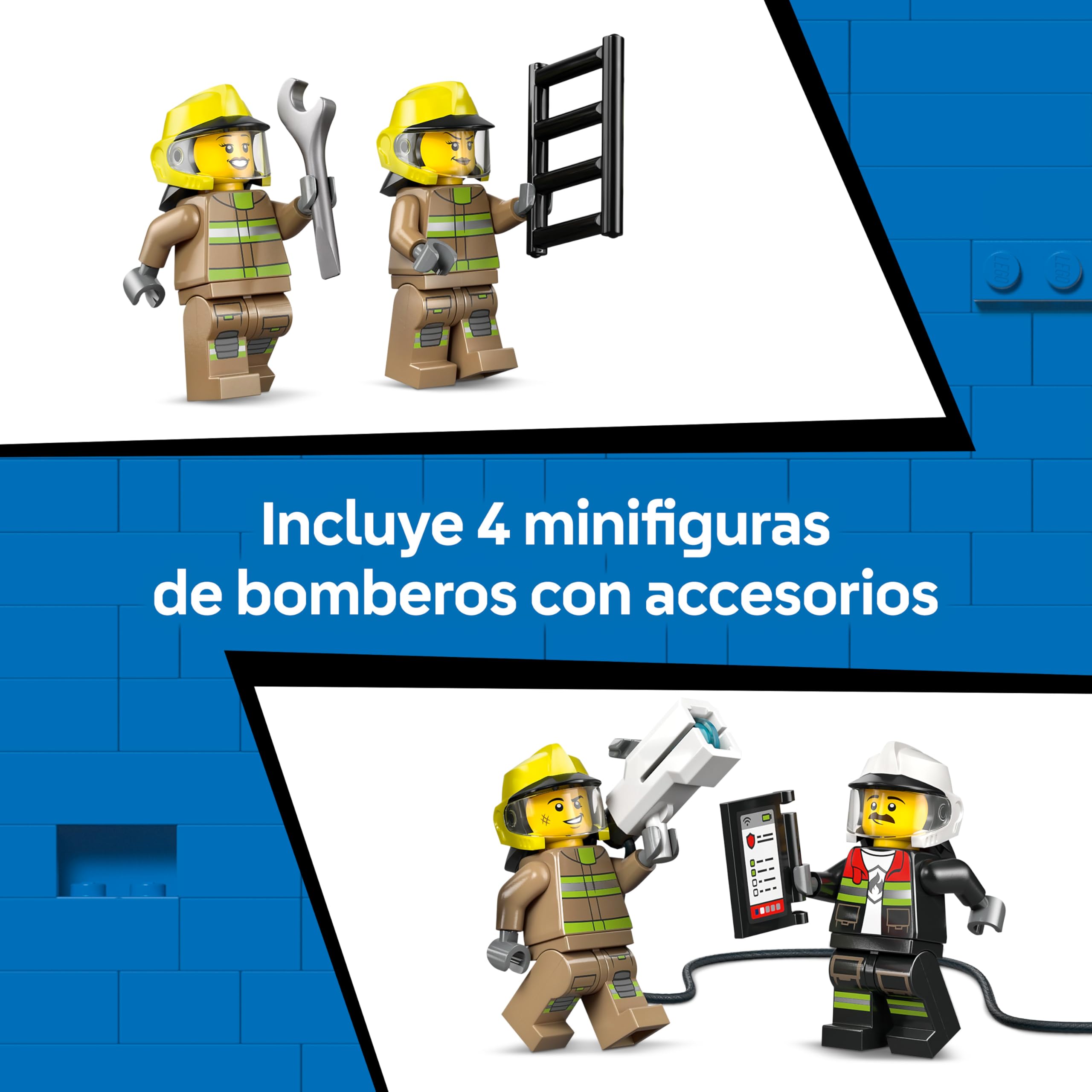 LEGO City Camión de Bomberos Aeroportuario de Juguete - Kit de Maquetas de Vehículo de Emergencias con 4 Minifiguras de Bomberos - Regalo de Cumpleños para Niños de 7+ Años - 60499