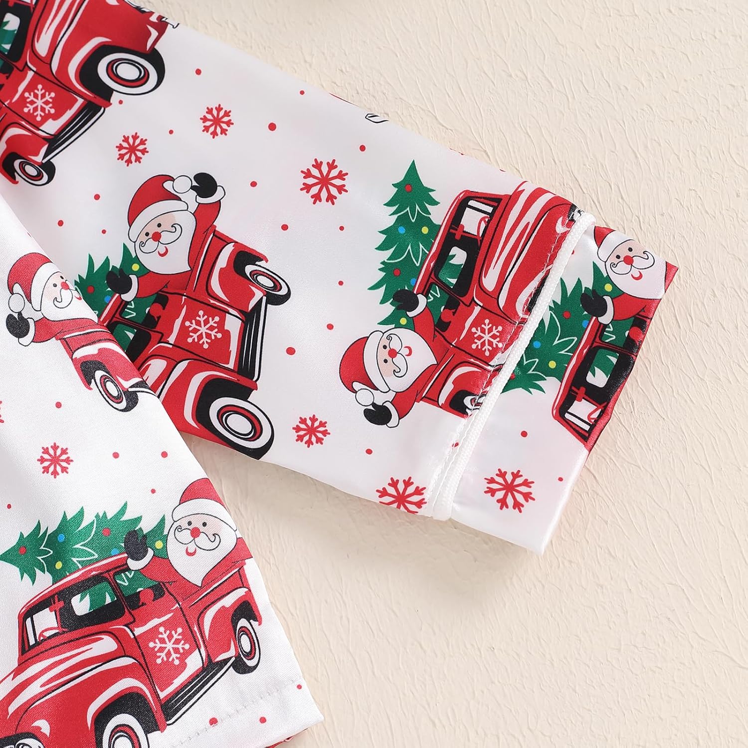 Kids Christmas Pajamas Toddler Girl Boy Cute Santa Claus Button Up Shirt Top Long Pants Loungewear Sleepwear - Image 6