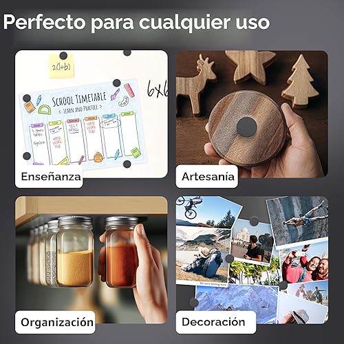 Miniatura 5 de Imanes redondos de cerámica ultra fuertes (0.7 x 0.2 pulgadas/0.709 x 0.197 in, 30 unidades) – Imanes resistentes, no corrosivos, de alta