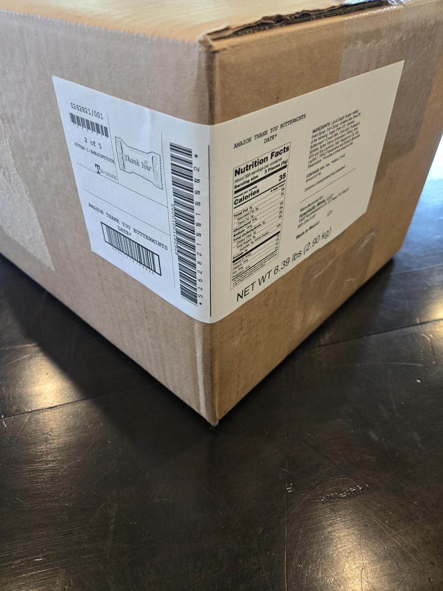 Hospitality Mintså¨ Thank You Buttermints - 1000 Per Pack
