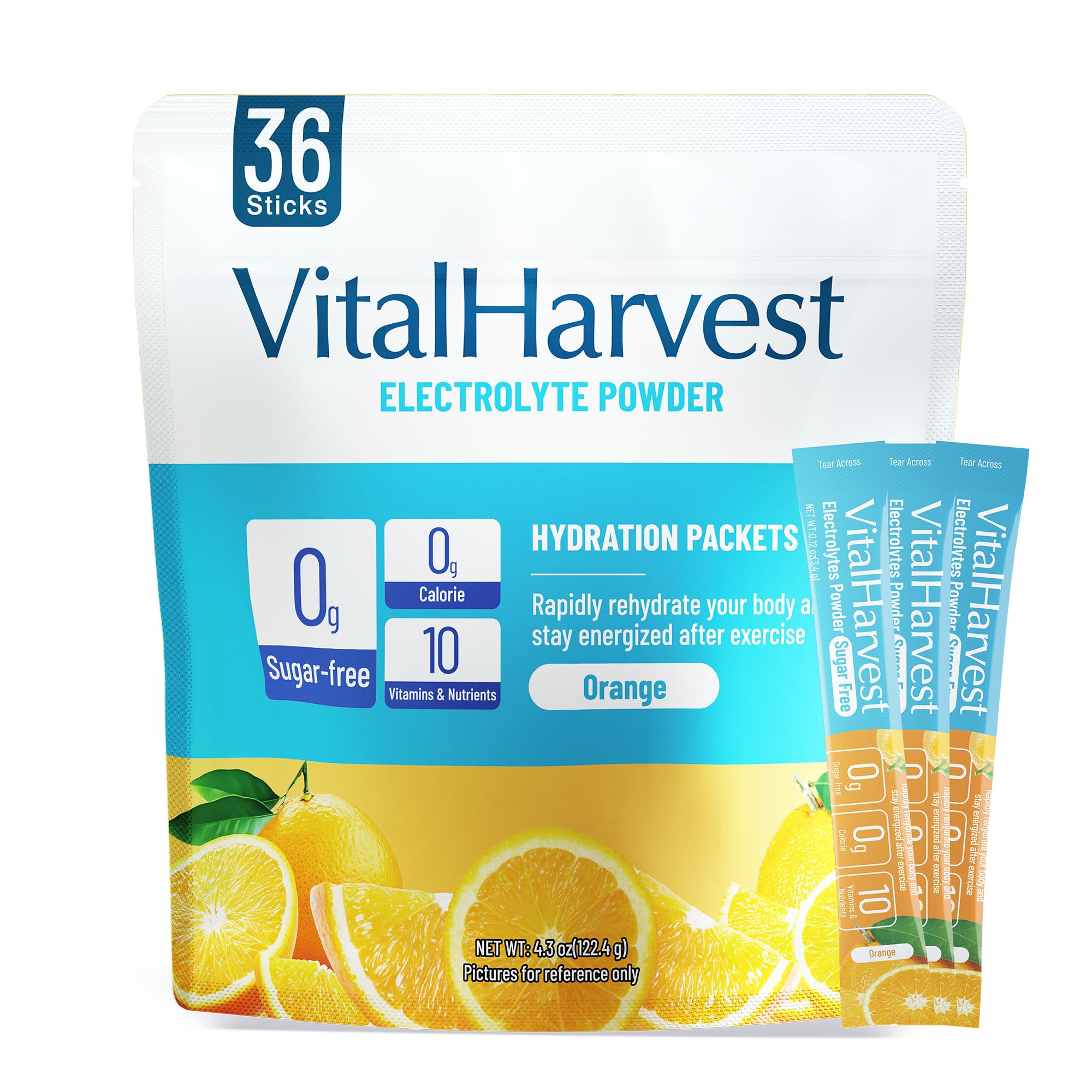 36 Sticks Electrolytes Powder Packets Sugar Free Hydration Packets Electrolyte Liquid Daily IV Drink Mix with Blueberry, Low Sodium, 0 Calorie — Amazon image 8