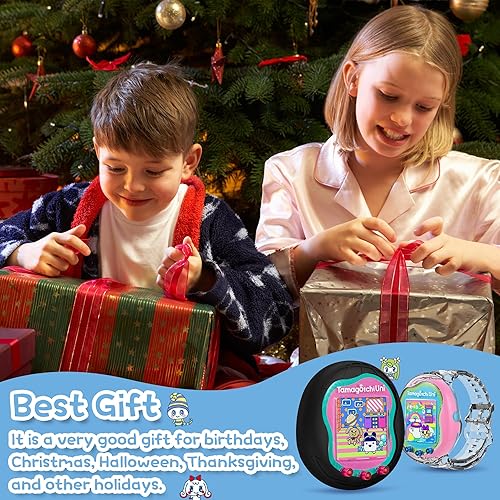 Miniatura 6 de Paquete de 2 fundas para Tamagotchi Uni, funda de silicona + funda protectora de TPU para Tamagotchi Uni Interactive Virtual Pet Game Machine (negro