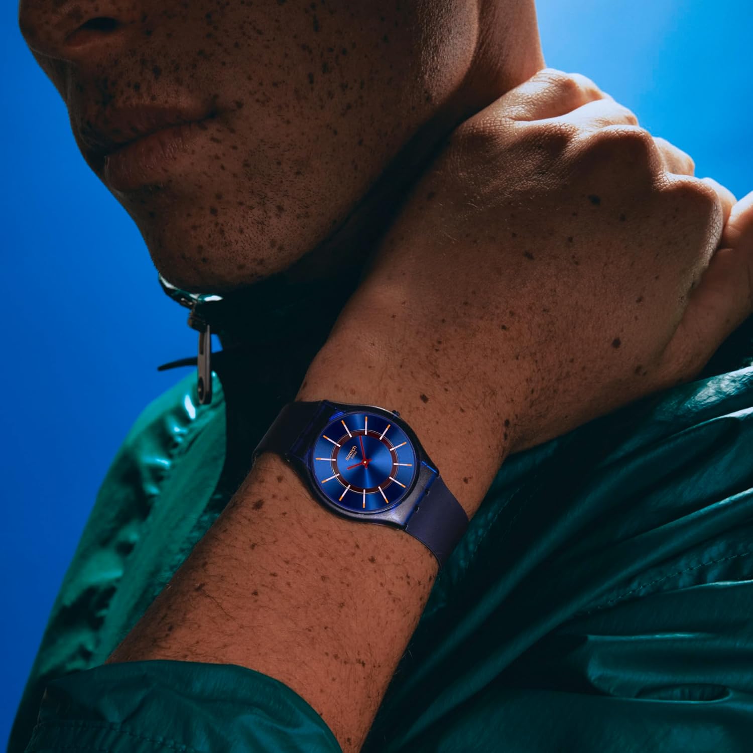 Swatch Skin Classic Biosourced Unisex Watch Casual Plastic Blue Quartz Waterproof Very Jazzy Berry