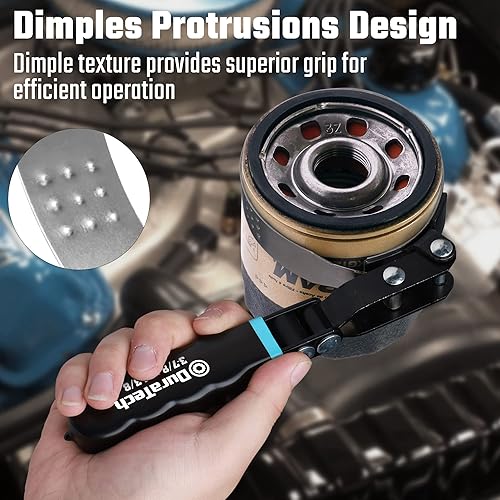 Miniatura 39 de DURATECH Llave giratoria extra pequeña para filtro de aceite, herramienta de extracción de filtro de aceite, se adapta a filtros de 2-3/8 a 2-11/16