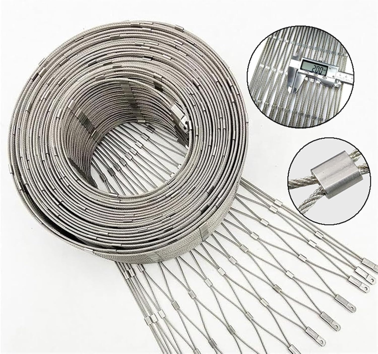 SHAARI Tierzaunnetz, Aus Metallgewebe, GleichmäßIge Maschen, Hohe Schlagfestigkeit Geeignet FüR Treppen- Und Balkonschutz(4x4m)