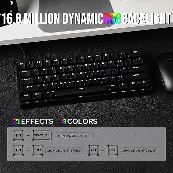 EPOMAKER WIN60 HE 60% Wired Magnetic Keyboard+EK21 VIA Gasket Number Pad with 1000mAh Battery