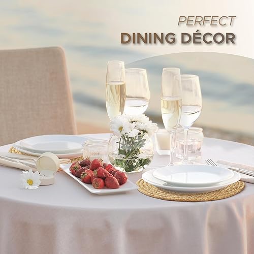 Miniatura 5 de BLUEWEST Manteles individuales tejidos, manteles individuales redondos de 13 pulgadas (paquete de 10) manteles individuales de mimbre de jacinto de