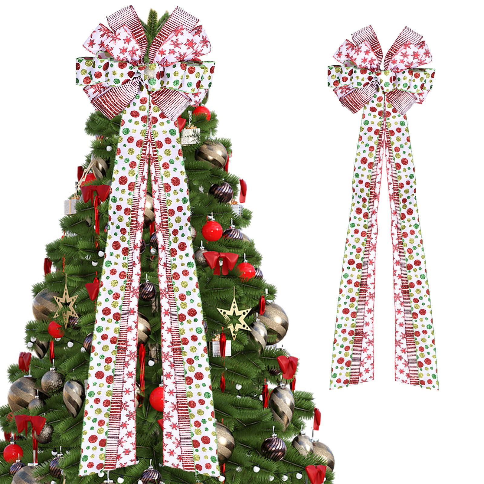 PATIKIL 2 Pezzi Fiocco Grande Per Albero 116cm x 33cm Decorazione