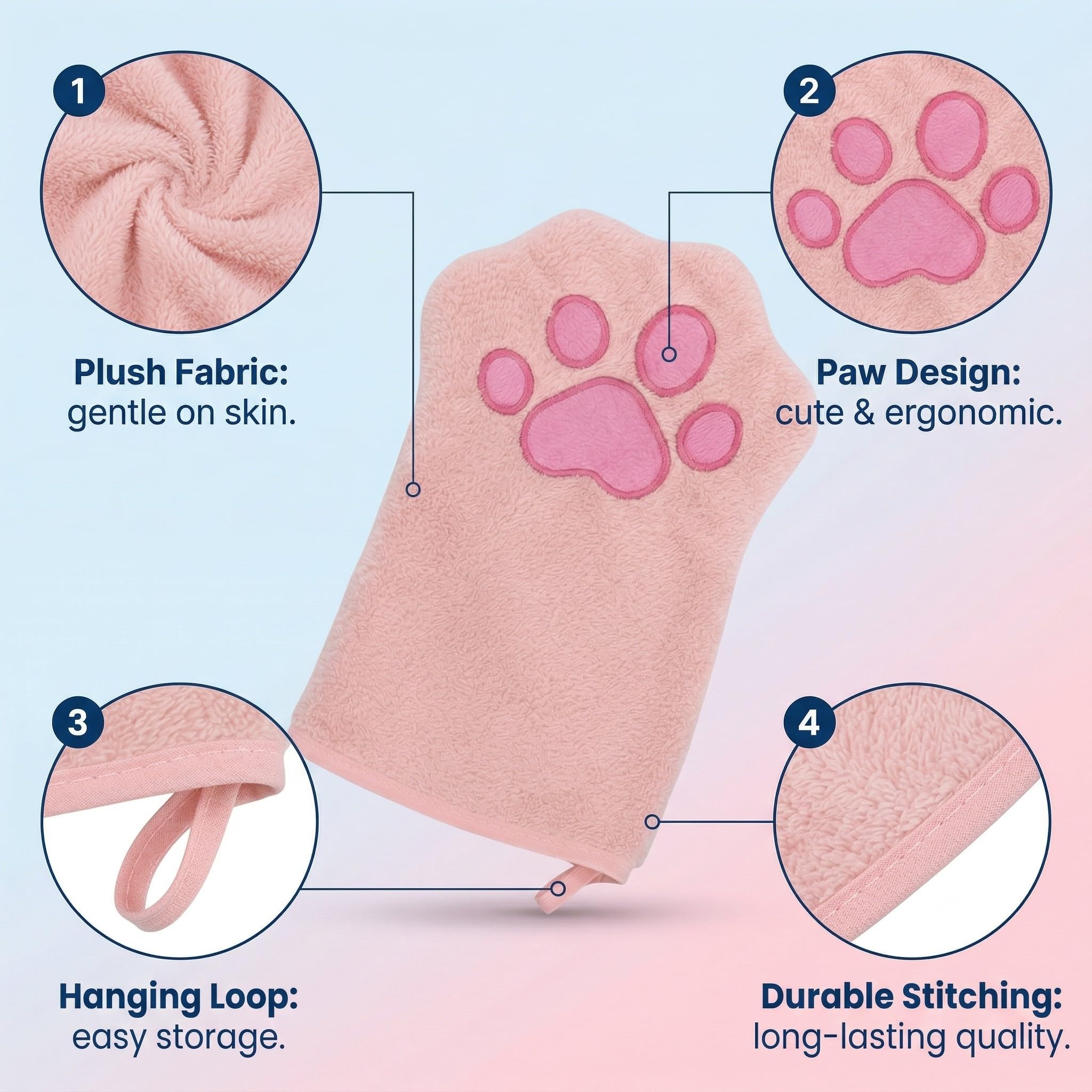 Asciugamano per Cani e Gatti [Set da 2] in Microfibra Super Assorbente, Telo da Bagno per Animali Domestici ad Asciugatura Rapida, Panno Morbido per Cuccioli e Zampe Sporche, Blu e Rosa