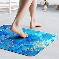 Vista 5 de Gibelle Alfombra de baño súper absorbente, de secado rápido, delgada, para debajo de la puerta, antideslizante, parte trasera de goma, para frente