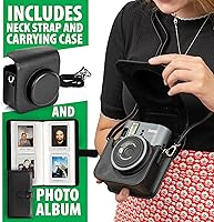 Vista 4 de Fujifilm Cámara Instax Mini 41 de película instantánea negra + paquete de 20 impresiones instantáneas Instax