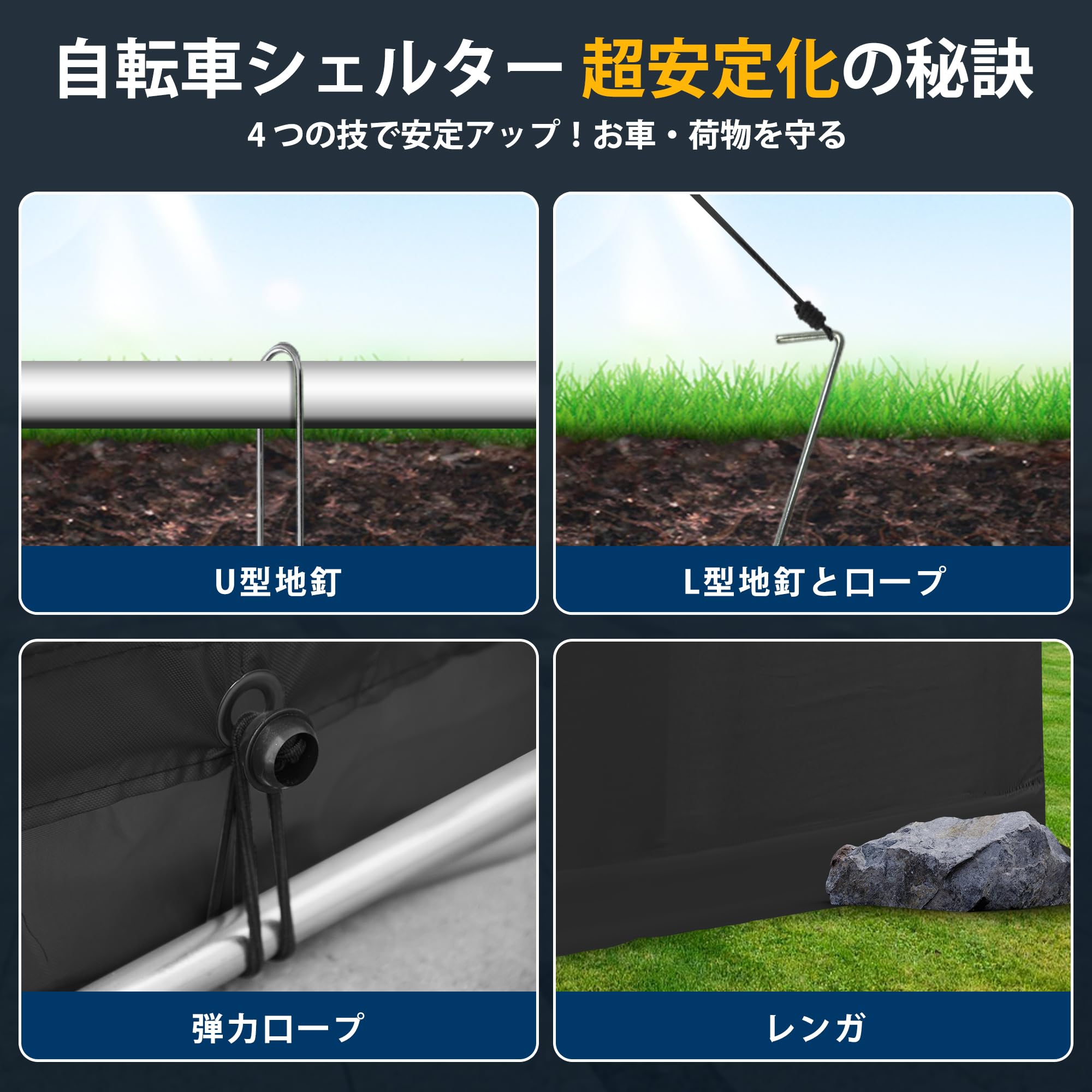 Amazon | COVERONICS サイクルハウス 5台用 自転車置き場 屋外 バイク