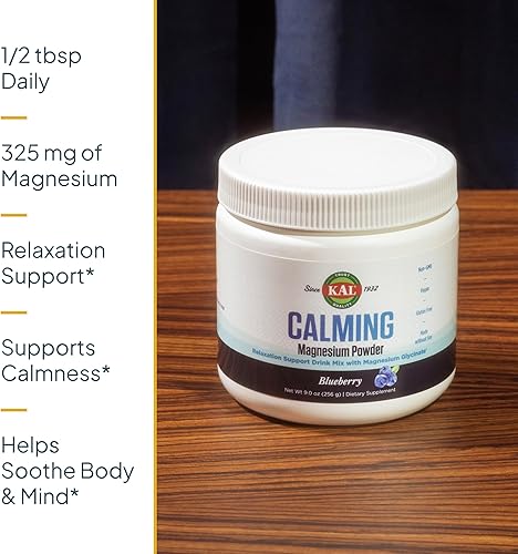 Miniatura 4 de KAL Polvo de magnesio calmante  Suplemento de magnesio sabor arándano  Alta absorción, apoyo de relajación, sin azúcar añadido, vegano, sin gluten,