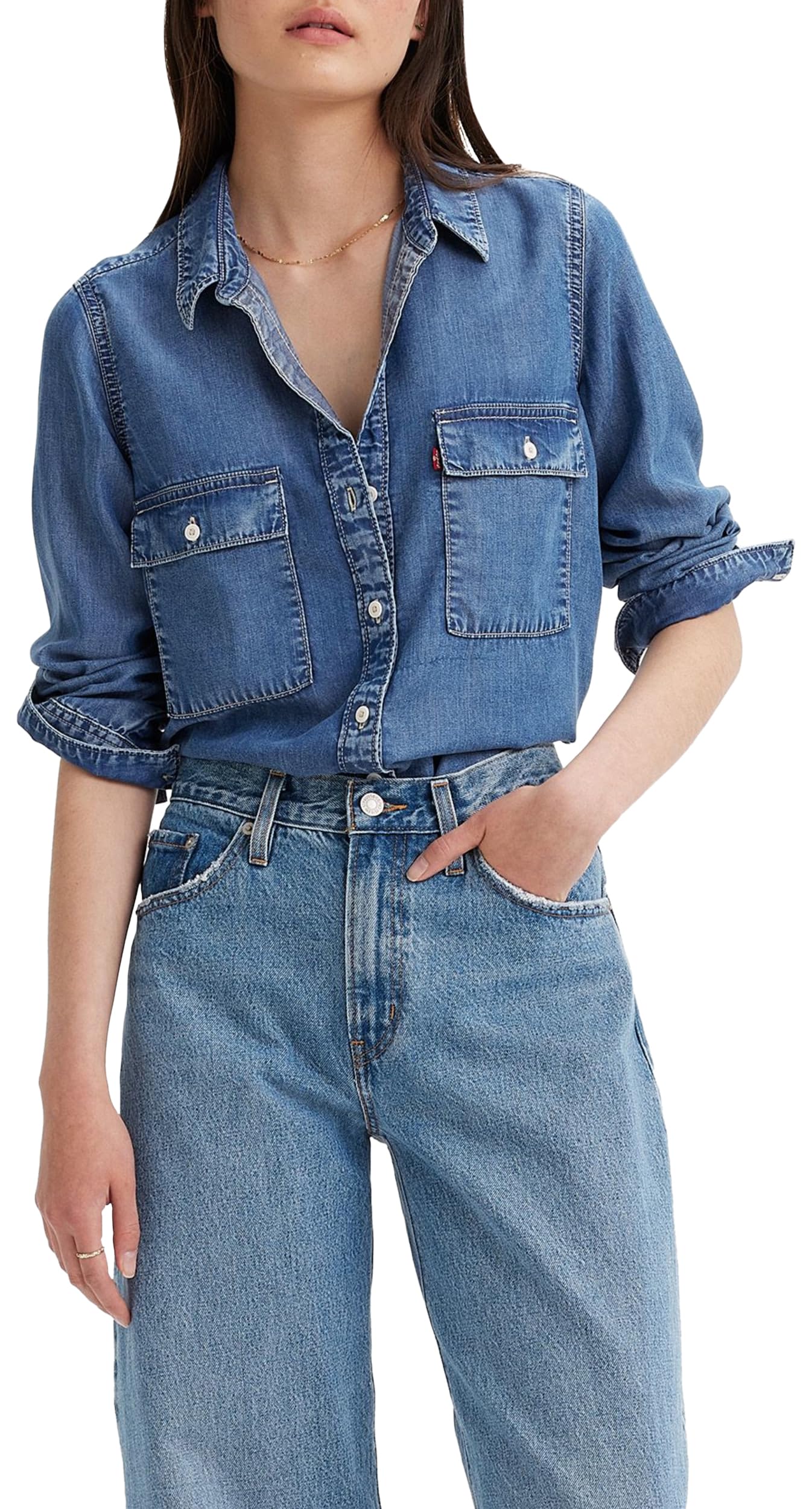 Levi's Jeansbluse DOREEN UTILITY SHIRT DA mit Brusttaschen und aus Lyocell