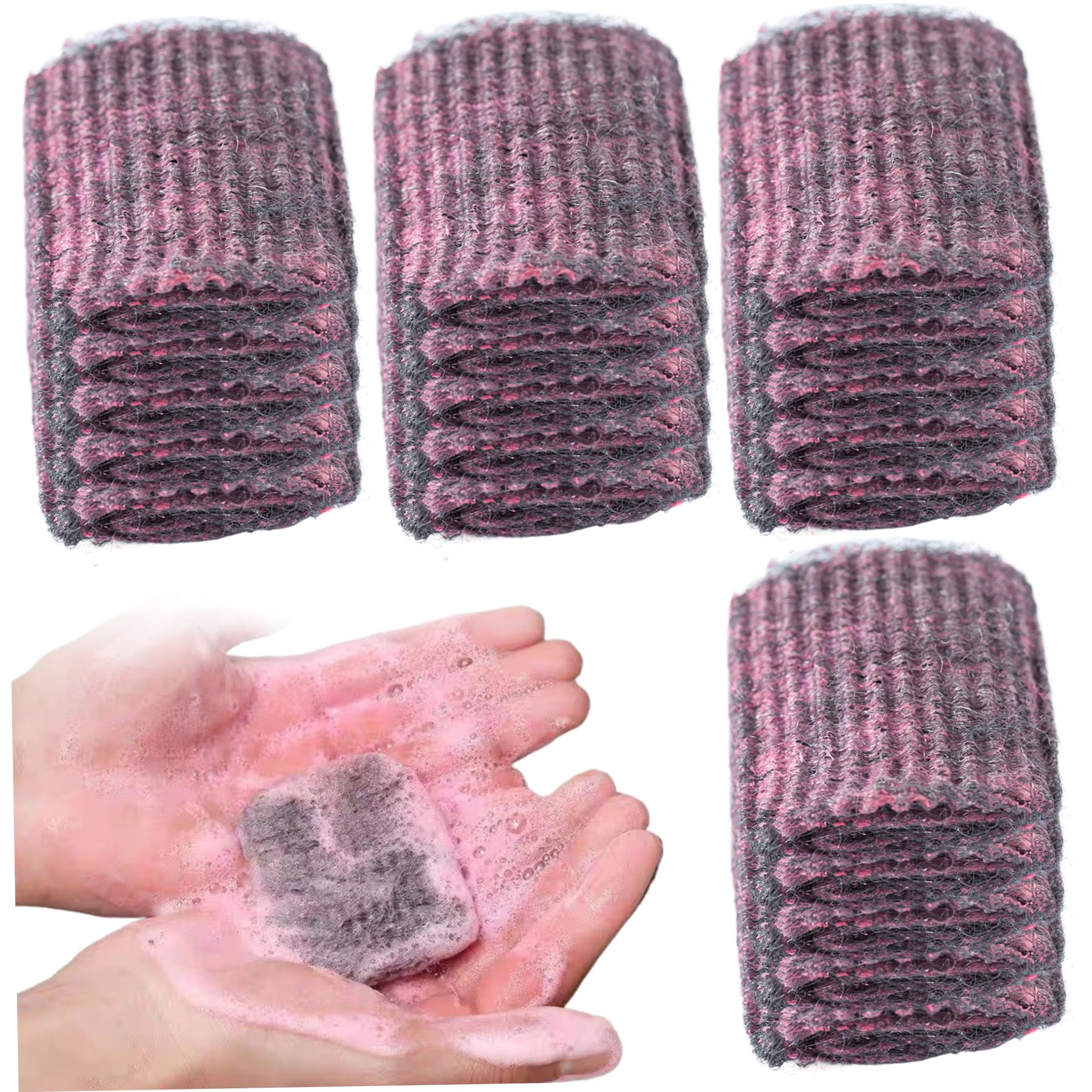 Whyzsjnclg 20Pcs Pre-Soaped Steel Wool Scrubber for Cleaning Pots Pans Ovens Tough Kitchen Grease