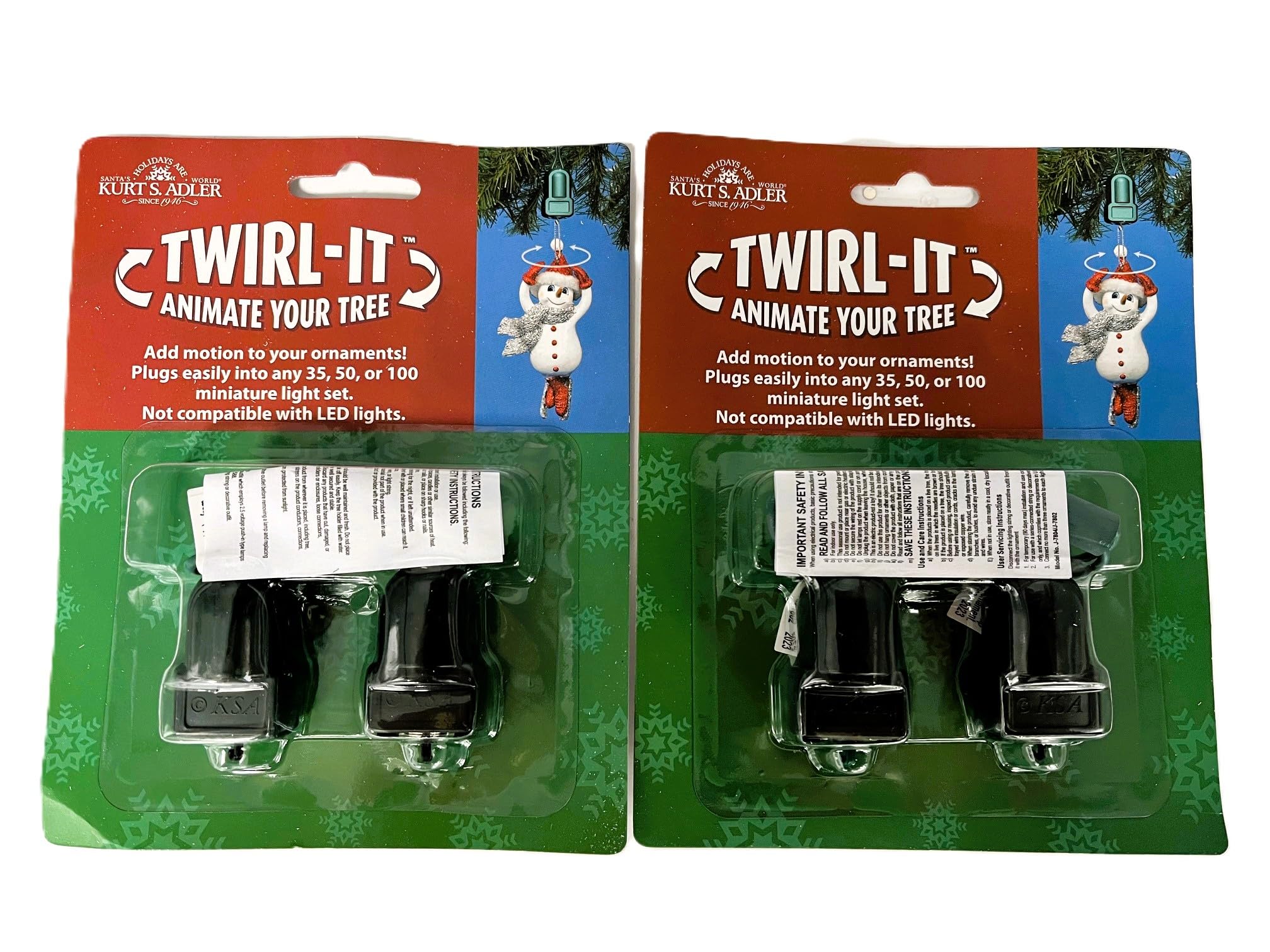 Kurt Adler Twirl-It Motor Pigtails, Set of 4