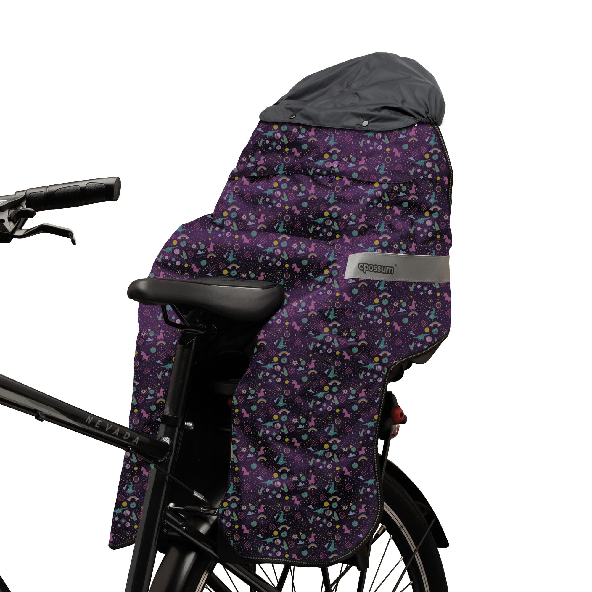 TAAC Opossum Magic termoguscio Compatibile con seggiolini Posteriori da Bicicletta. Copertina Termica Bimbi da 68 a 104cm e da 9 a 22kg. Guscio Termico Universale Antivento ed Impermeabile. Unicorn