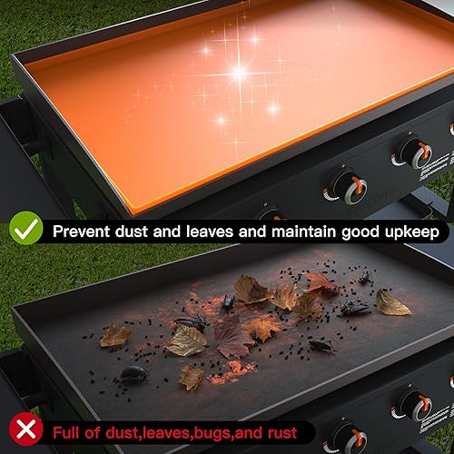 Miniatura 4 de Tapete de silicona para parrilla Blackstone de 36 pulgadas, resistente de grado alimenticio, protector de parrilla de silicona para parrilla de