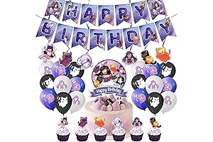 50 PCS Gacha Life Party Decorations Set for Aphmau Cat Game Themed Party