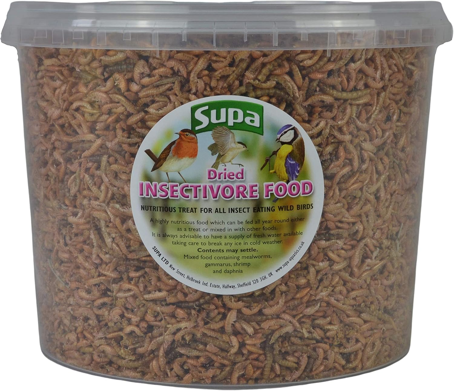 Supa Wild Bird Food Dried Insectivore Food, 5 Litre Bucket Highly