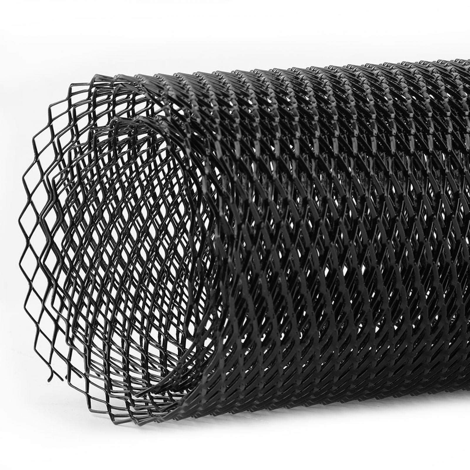 Akozon Przednie kratki chłodnicy, kratka samochodowa kratka samochodowa uniwersalna siatka grill karoseria samochodu grill 6 x 12 mm stop aluminium kratka samochodowa siatka siatka zderzak rombowy grill kratka samochodowa kratka kratka samochodowa grill k