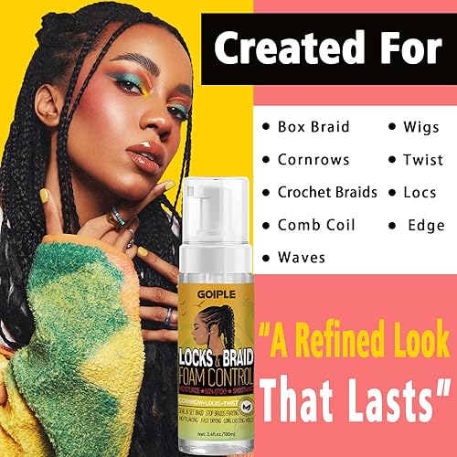 Miniatura 4 de Cera de control de bordes para mujer, gel más suave y no graso, peinado para cabello negro, sin descamación, residuos blancos, trenzas, ratones