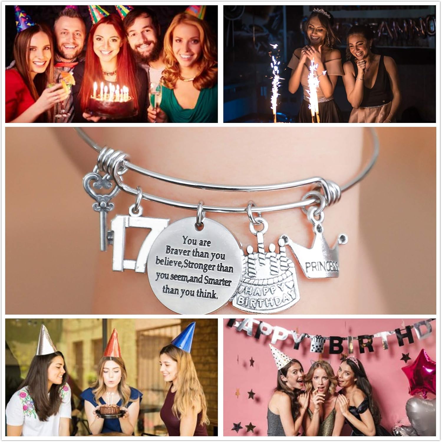 Silver/14k Gold Plated Birthday Bracelet, Natural Healing Crystal Bracelet Gifts for Her Birthday for Daughter Granddaughter Friends Mom Grandma Sister - Image 2