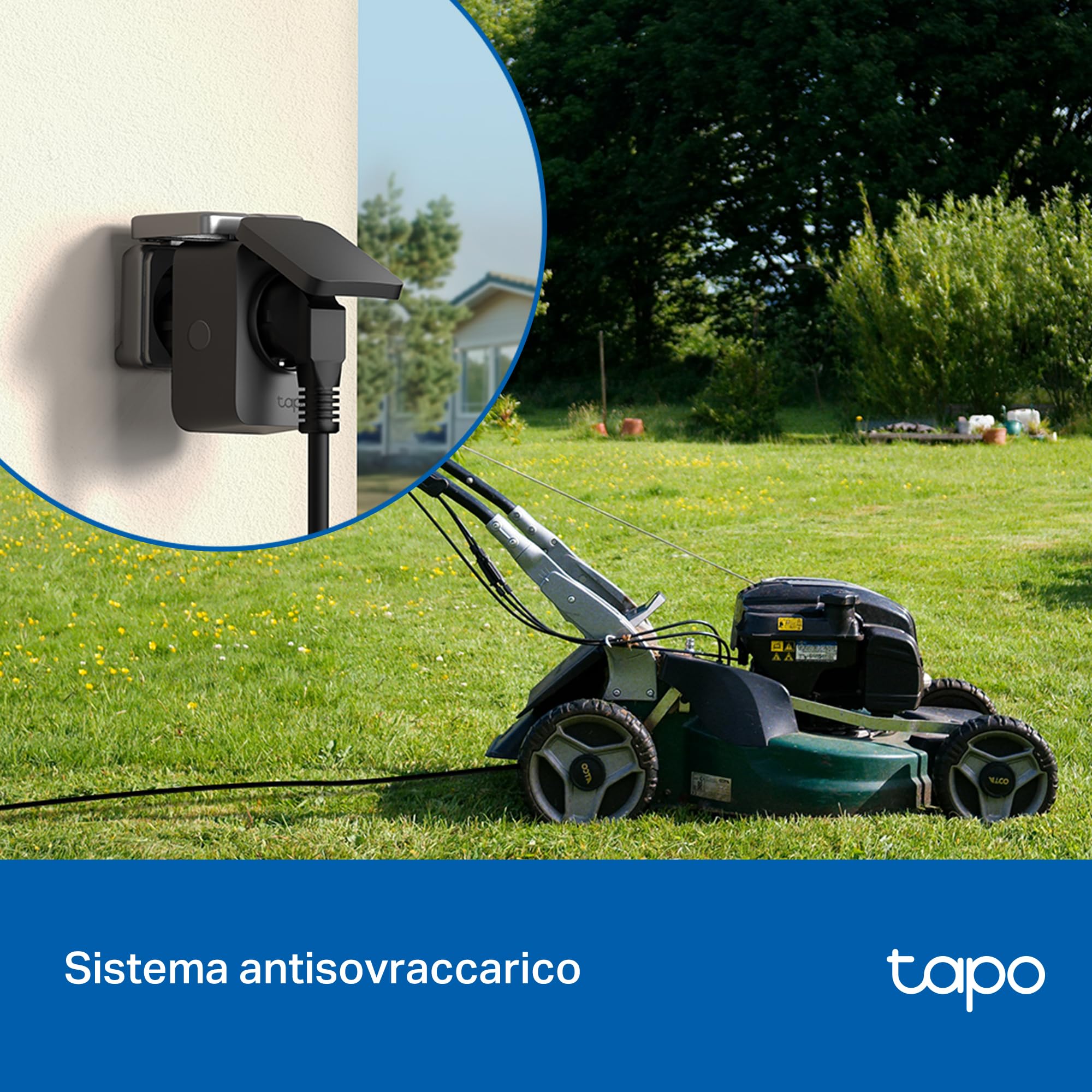 Tapo P410M Presa Smart Esterna WiFi Matter IP54 Energia Alexa Google Timer — immagine 3 di 13