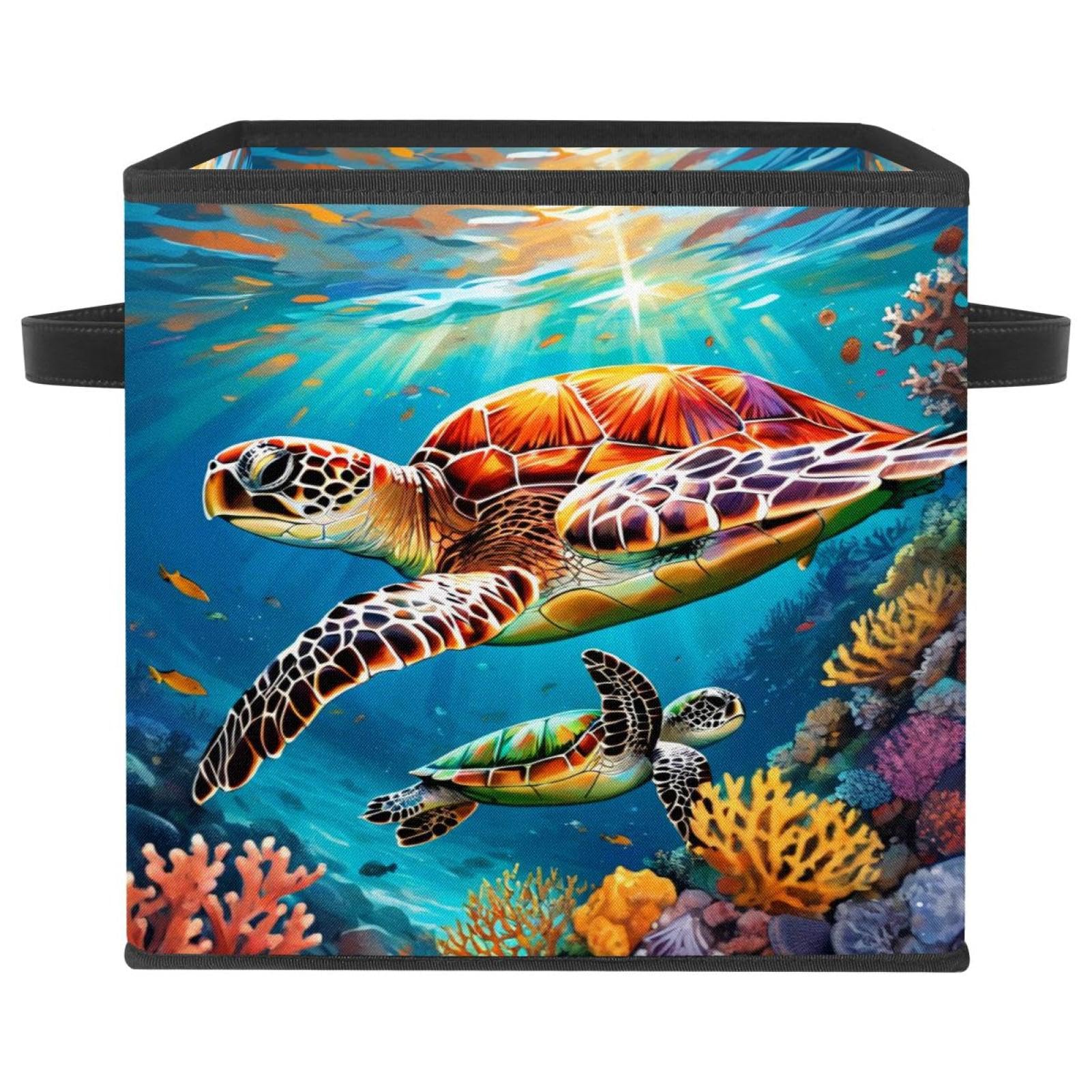 Panier étagères tortue de mer anti-désordre pour maison chic