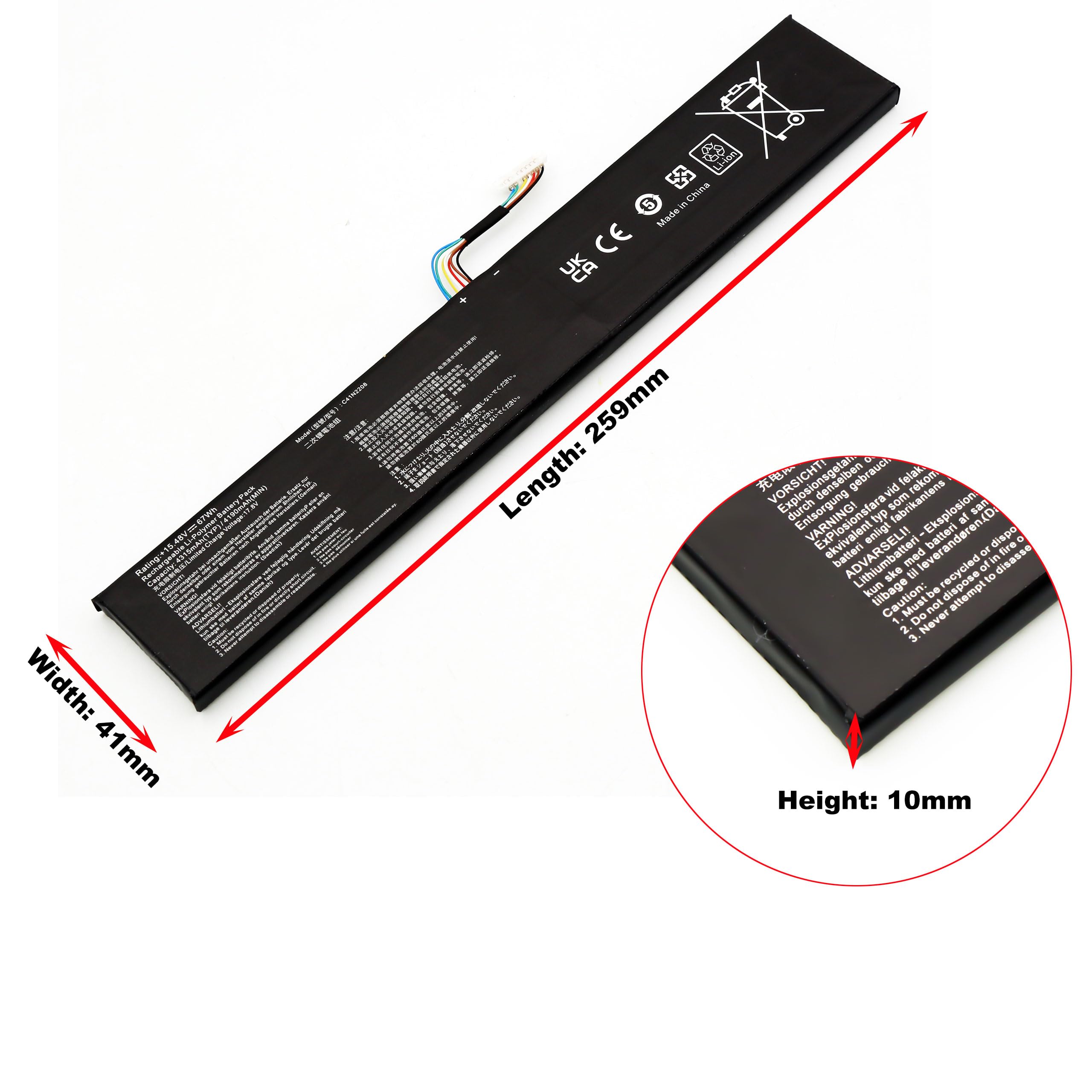 Batteria BLESYS C41N2208 per ASUS ROG Ally - Dettaglio