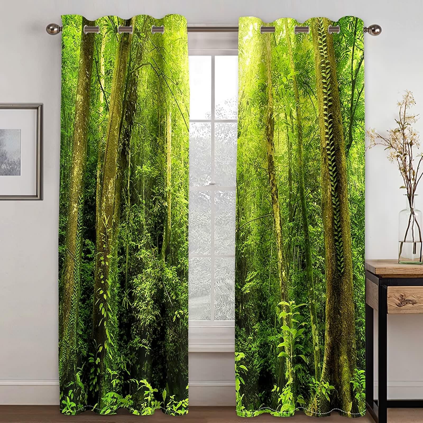 Tende oscuranti per soggiorno e soggiorno, in poliestere, set da 2 pezzi, 96 x 138 cm (larghezza x altezza)