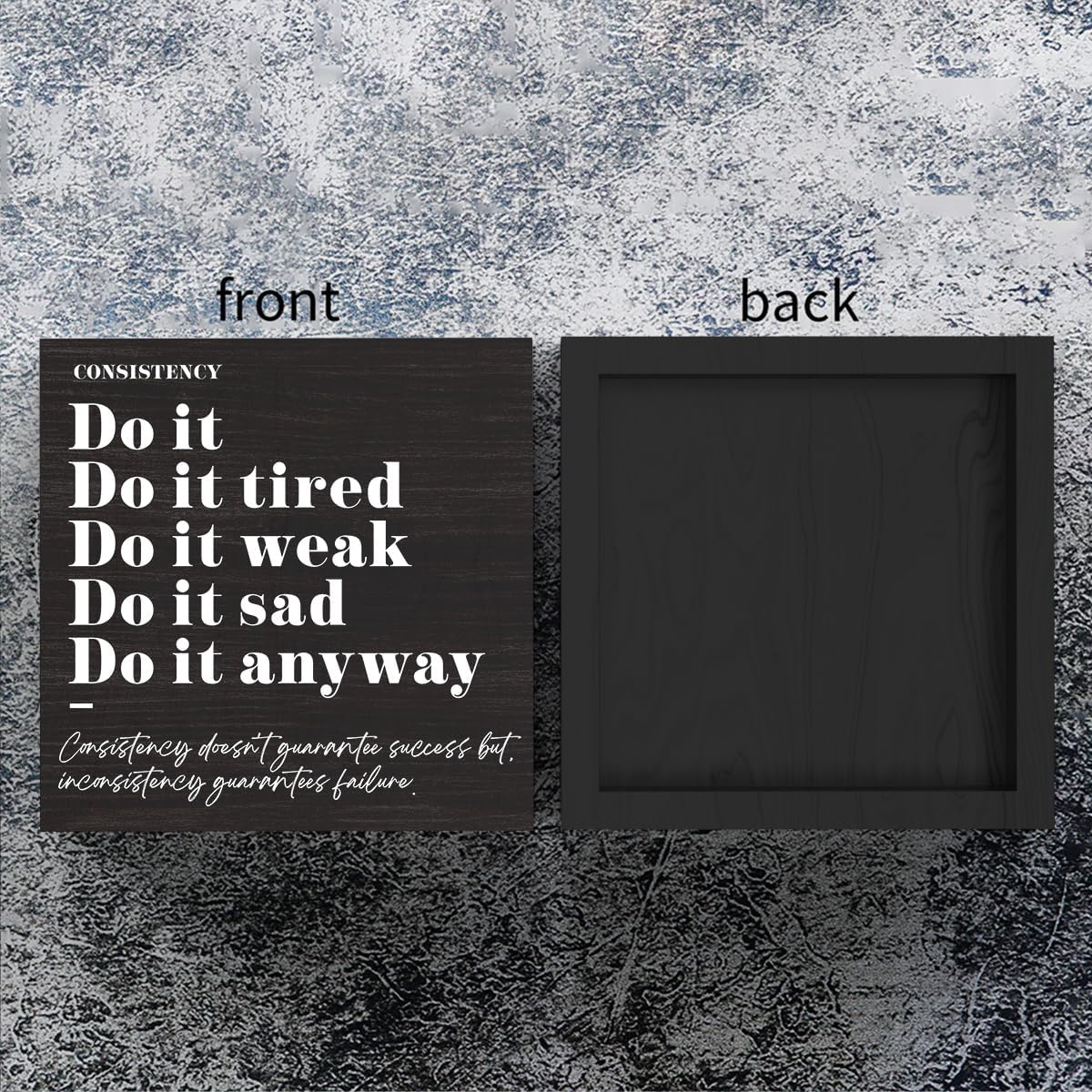 mmiishe Office Gifts for Coworker Motivational Desk Decor Wooden Box Sign image 3