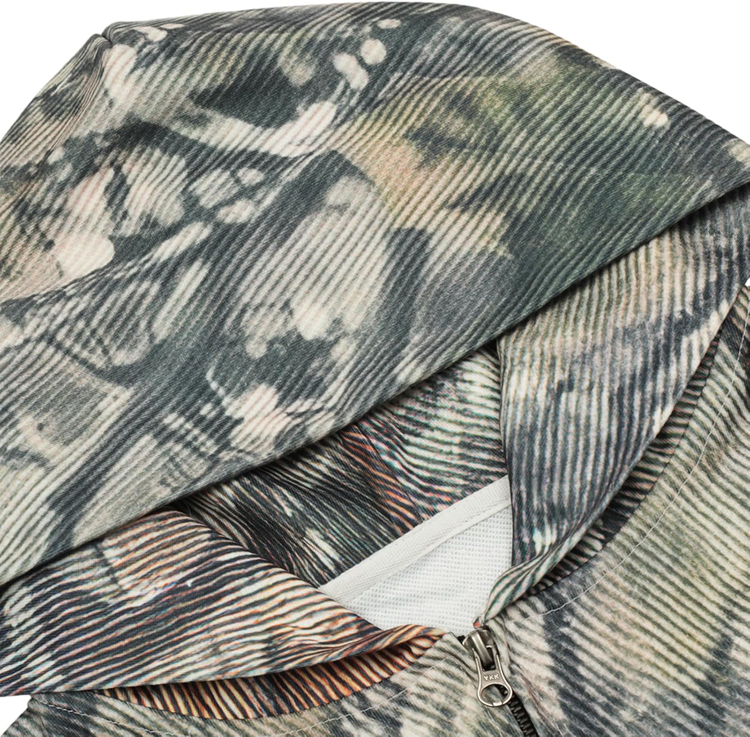 Vintage Saint Men's Jacket with Distressed Washed Design, Metal Zipper With Pockets for Your Stylish Look