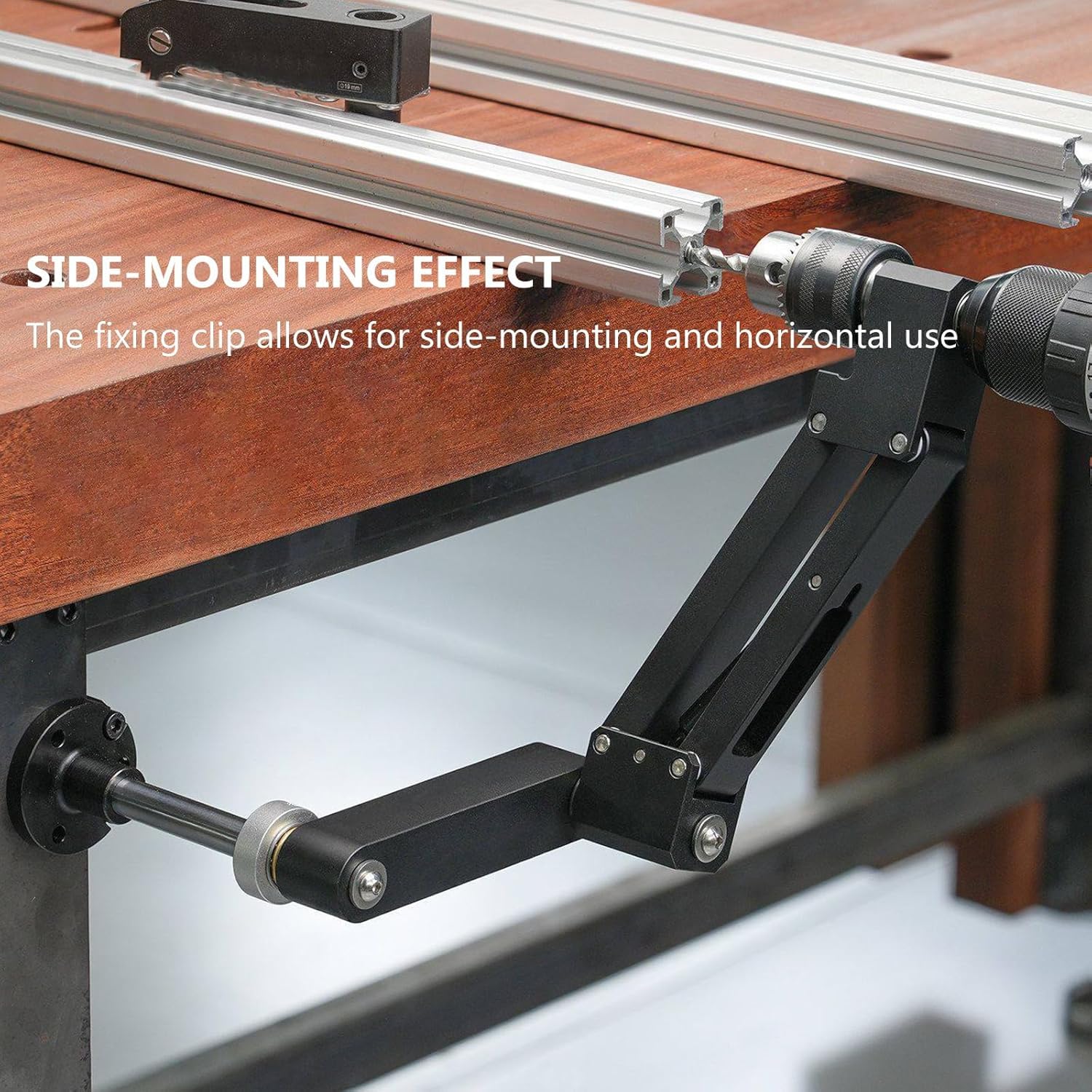 Soporte de rosca voladizo para taladros manuales, rango de sujeción de 1,5 a 10 mm, fijación de base y borde para mejorar la eficiencia de la pieza de trabajo