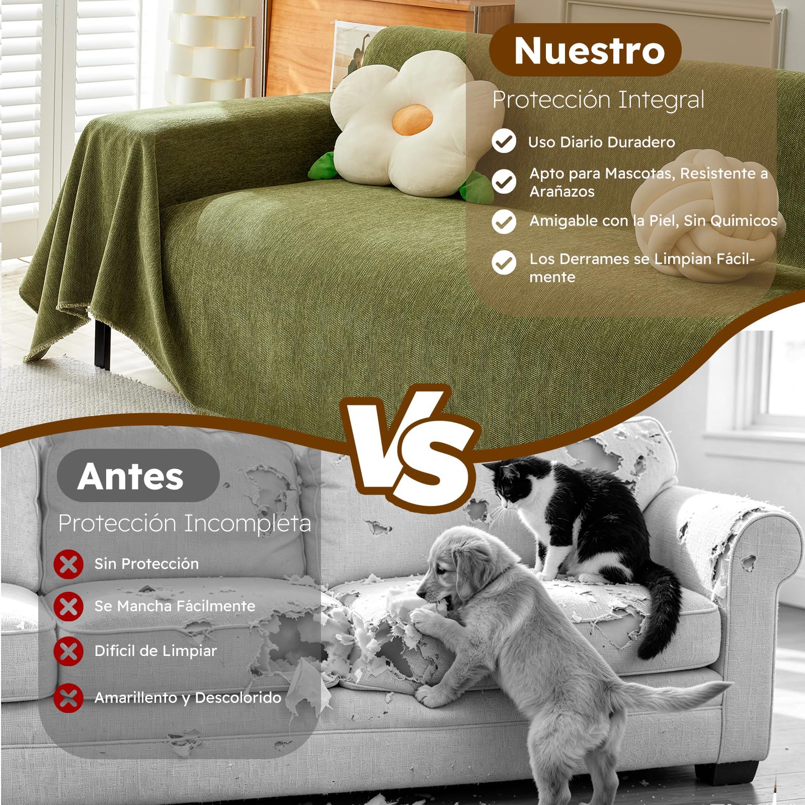 Manta Sofa Chenilla,Plaid Cama- Ultra Suave con Textura Espina de Pescado, Transpirable 4 Estaciones, Moderna y Confortable para Cama, Silla 230 * 180cm-Matcha Verde