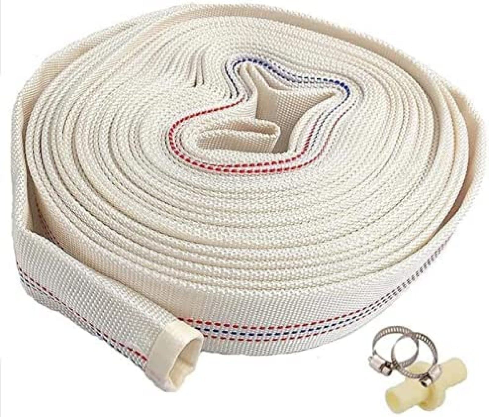 Manguera de incendios agrícolas de 1/1.5/2 pulgadas con abrazaderas, lona para riego de verduras, manguera de lavado de coches, manguera de riego de jardín, 1 pulgada, 25 mm-20 m