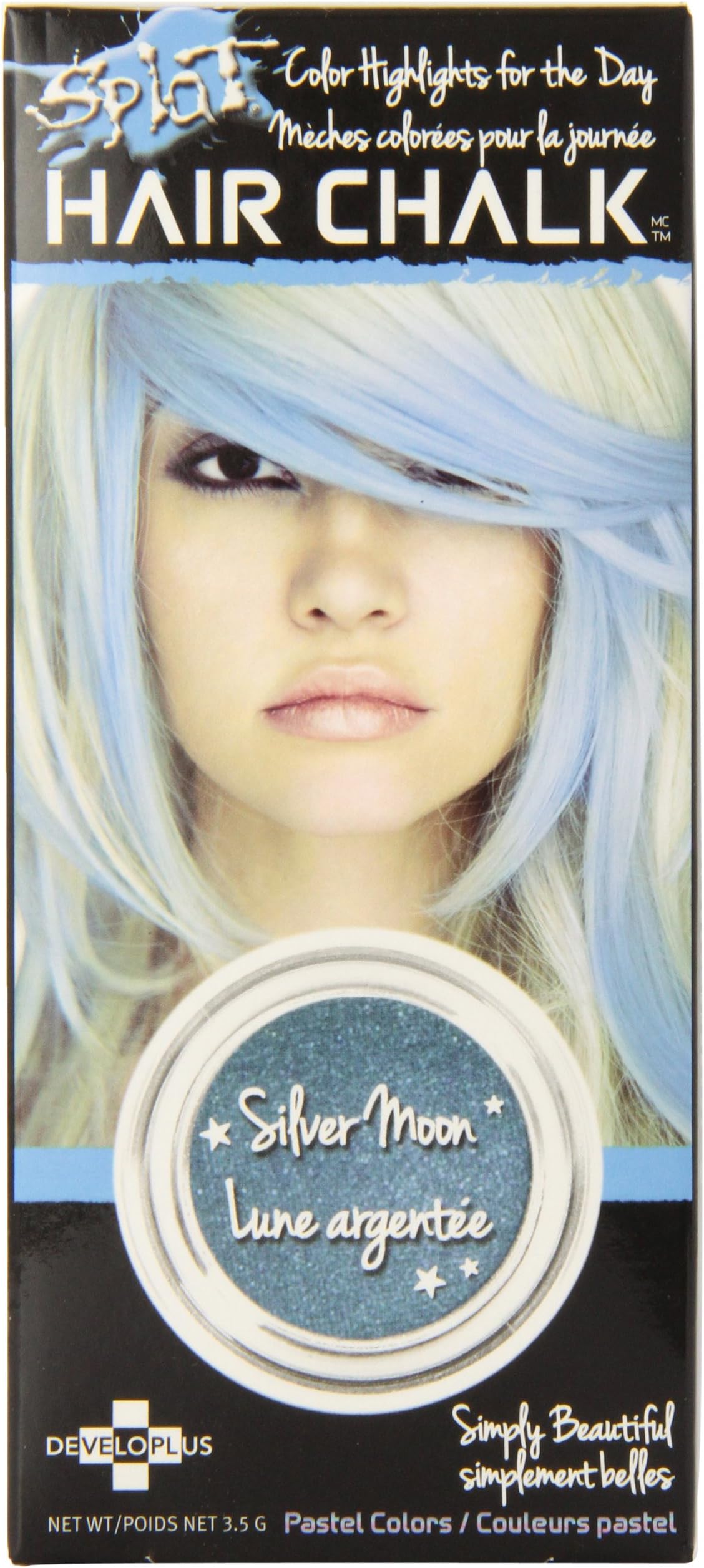 Splat   Hair  Chalk Silver Moon