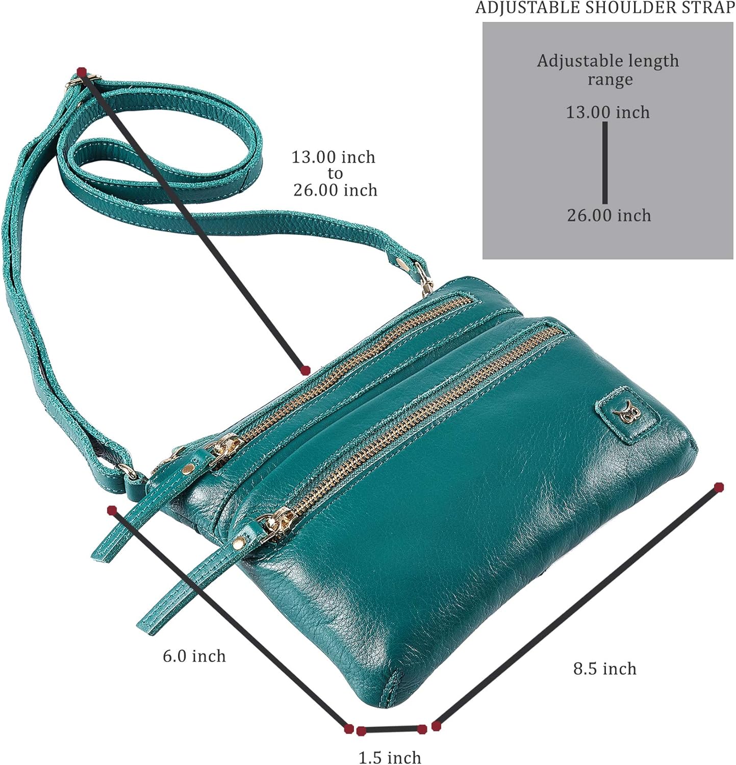 Wise Owl Accessories Small Crossbody Sling Bag Real Leather Purse for Women Crossover Trendy Shoulder Handbag | Real Leather, Purse, Crossover, Trendy - Image 2