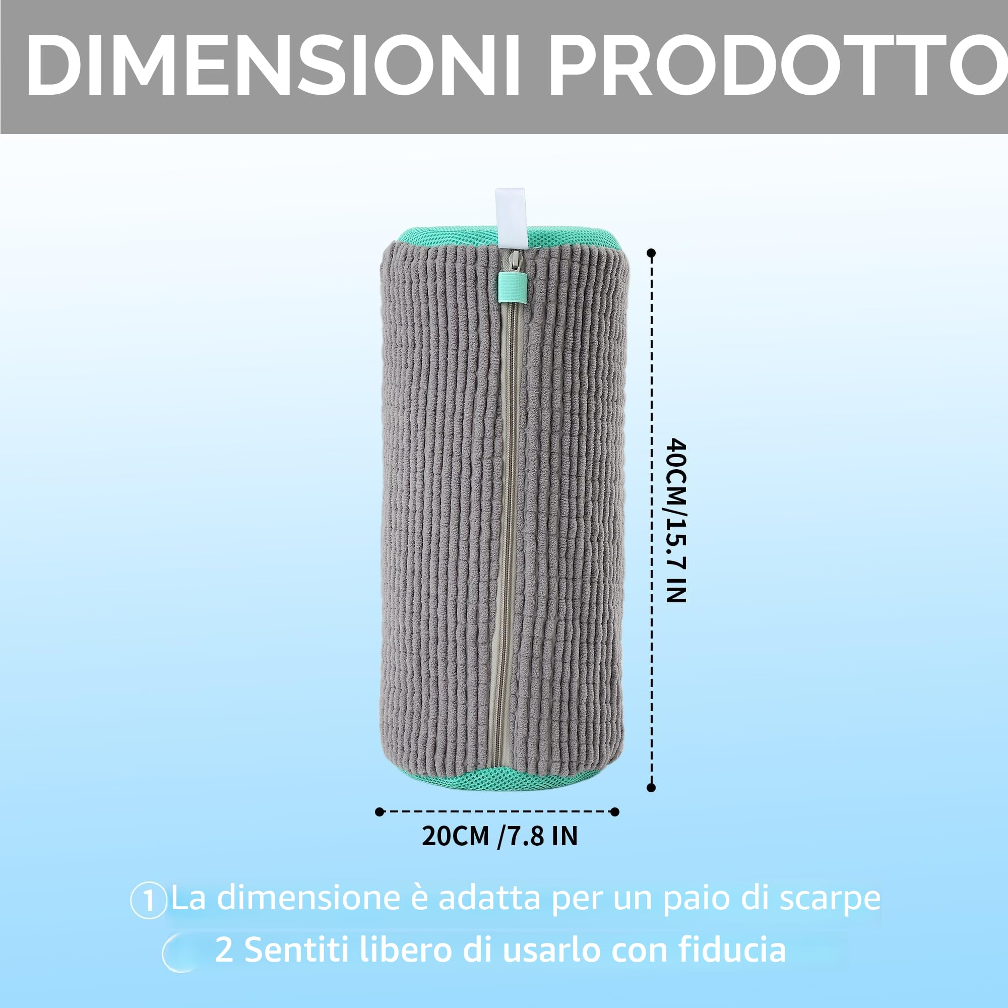 2 Pezzi Sacchetti per Lavare Scarpe in Lavatrice, Sacchetti Riutilizzabili con Cerniera, Protezione da Deformazione e Cavi, Pulizia Completa a 360° per Sneakers e Scarpe Sportive (Grigio)