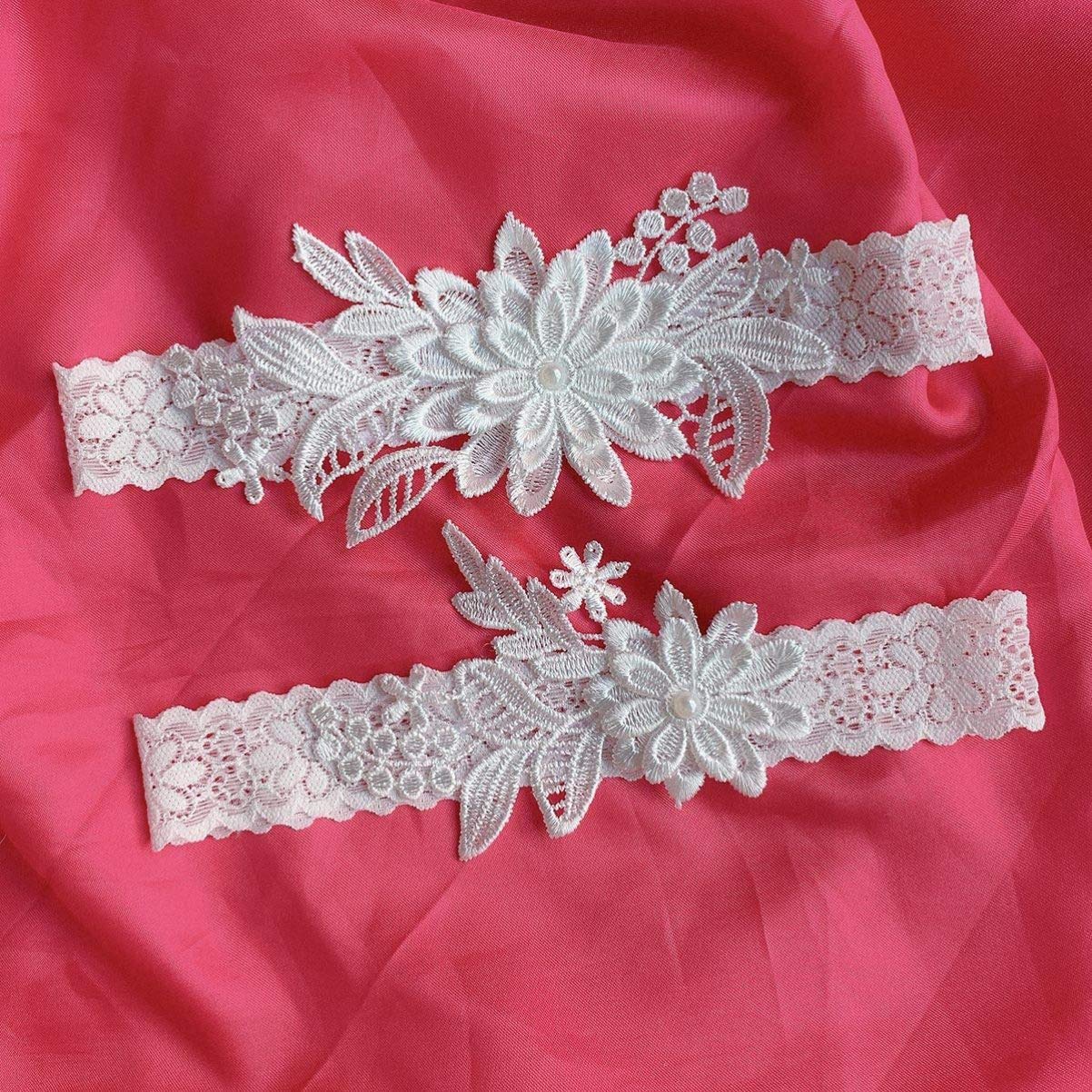 Pas Panna Młoda Podwiązka Elegancka Elastyczna Koronka Noga Zespół Ozdoby Accessary Udo Pierścień Pas Do Pończoch Zestaw Wedding Bridal Shower Party Dobrodziejstw