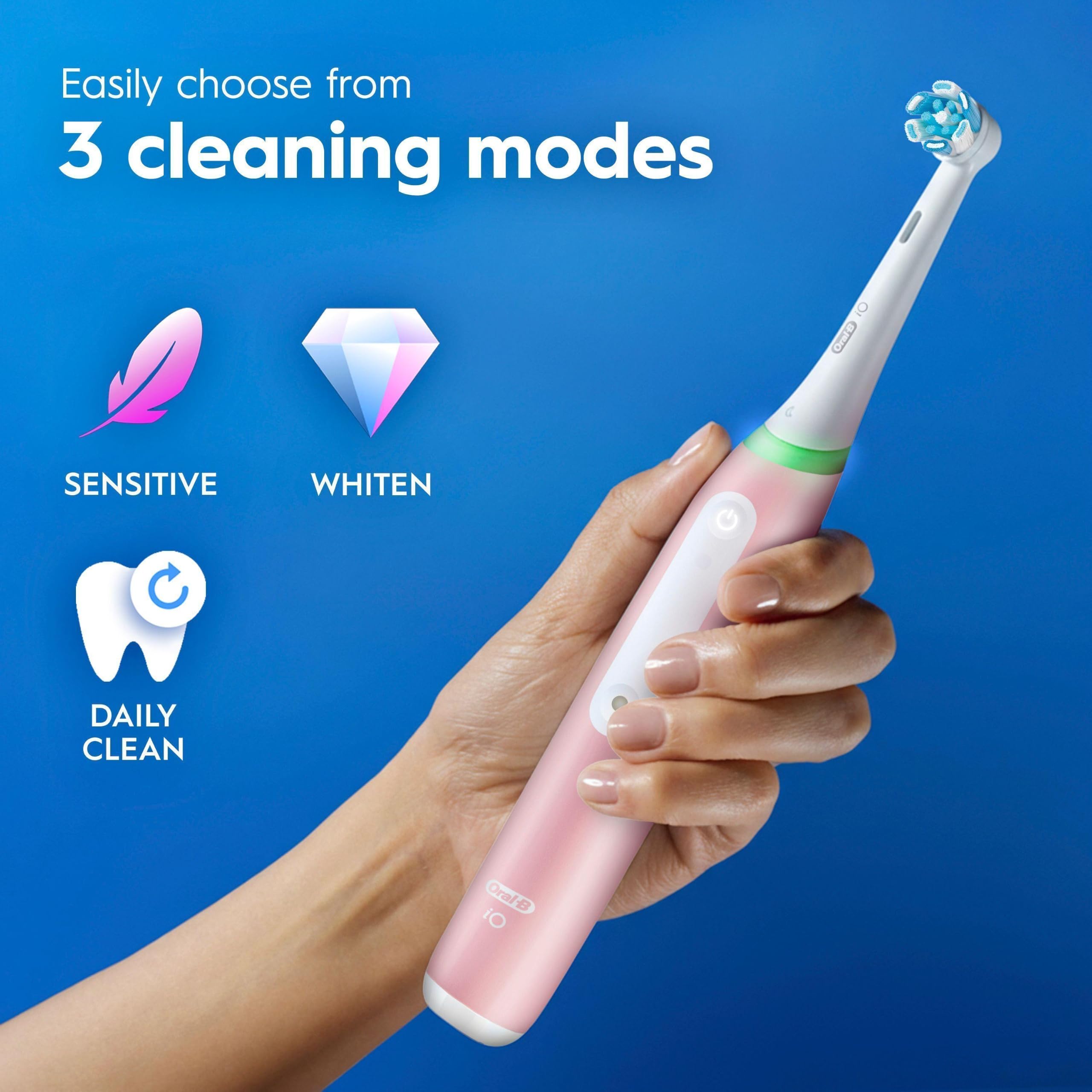 Spazzolino elettrico Oral-B iO3 | Rosa | 1 Spazzolino da viaggio