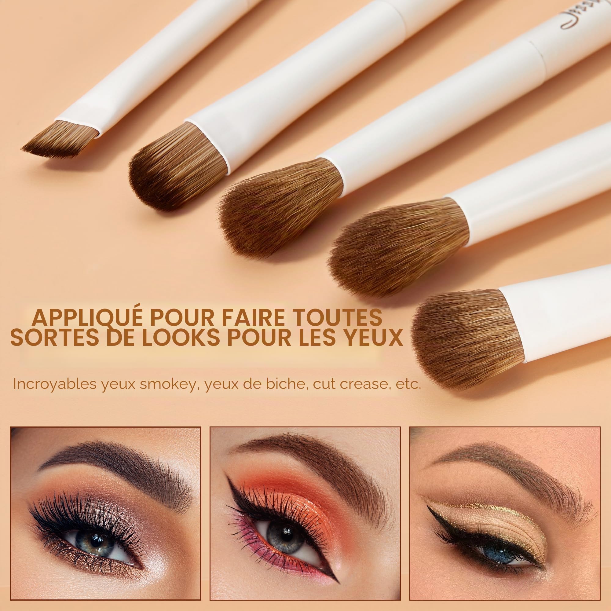 Jessup Pinceaux Maquillages 14pcs Set Pinceaux Maquillage Brosse Maquillage Pinceau Fond de Teint Poudre Contour Fard Paupières Surbrillance Blush Correcteu Sourcil Liner Cheveux Synthétiques T329