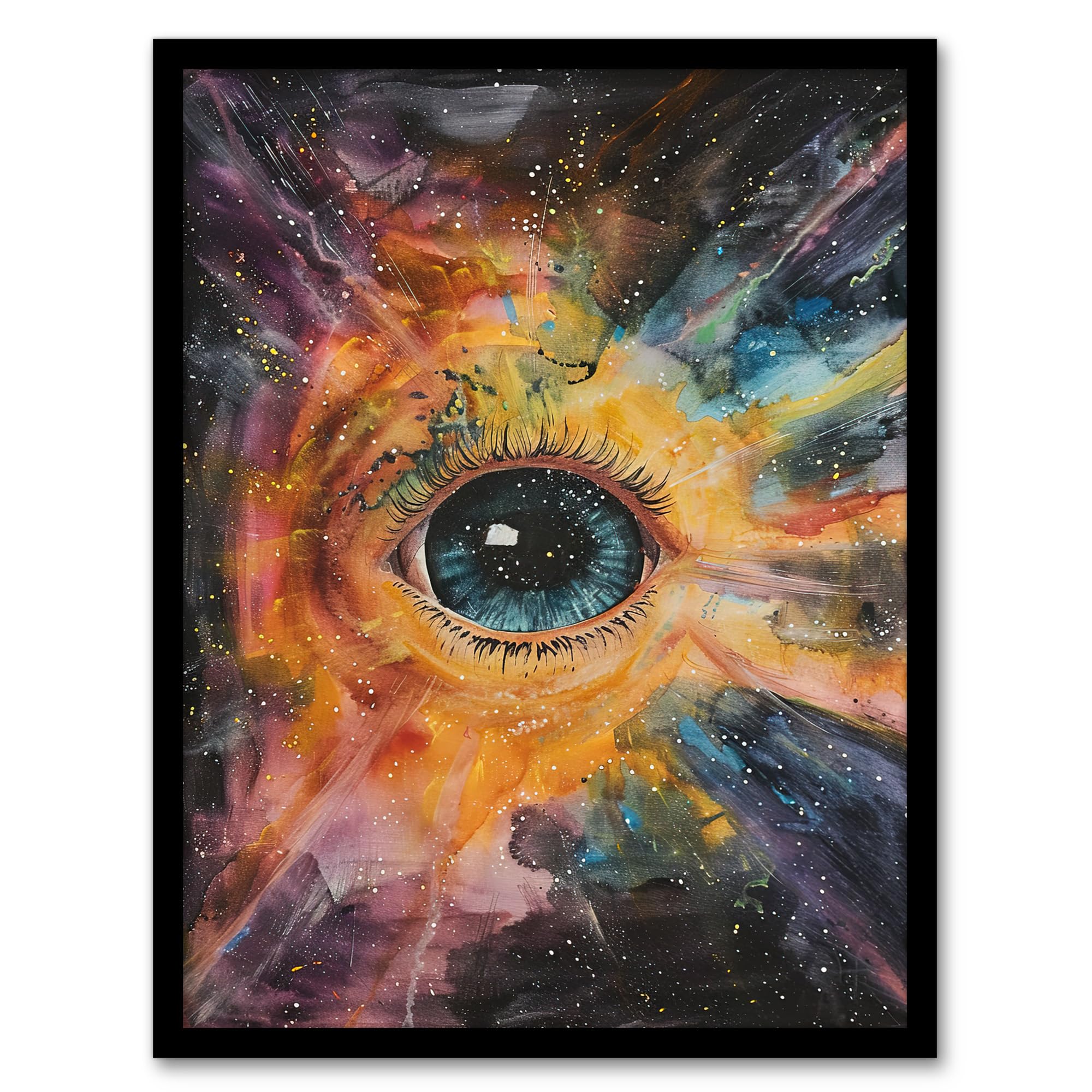 Artery8 The Eye of God Universe Starscape Concept Art Living Room Artwork Framed Wall Art Print 18X24 Inch